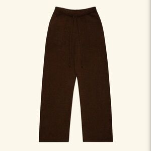 Cherry LA Knit Parachute Pants XS Brown Baby Alpaca & Merino Wool